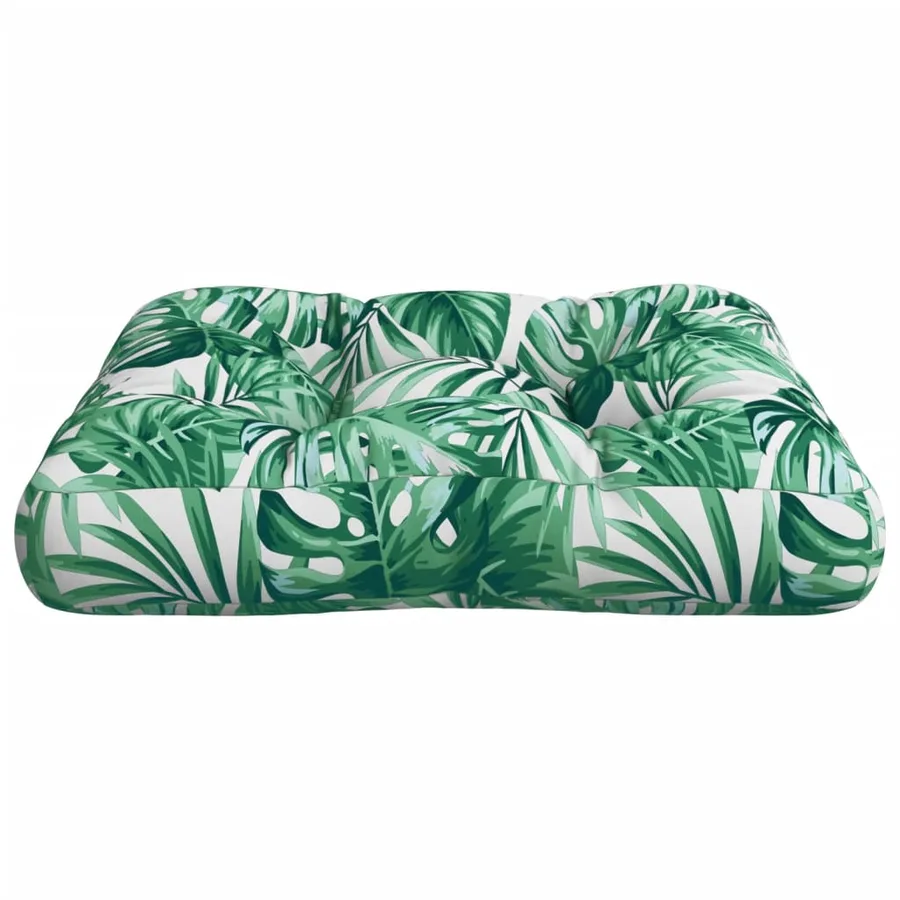 Coussin de palette motif de feuilles 58x58x10 cm tissu - 4