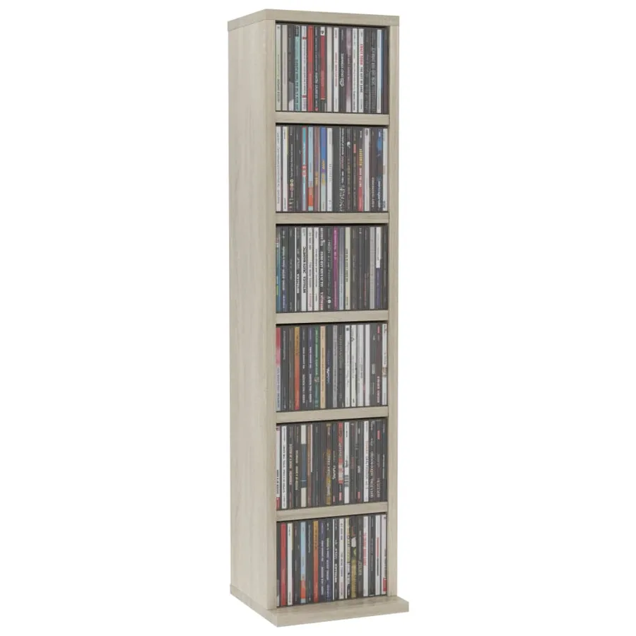 Armoire à CD Chêne sonoma 21x20x88 cm Bois d'ingénierie - 3