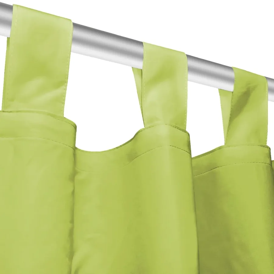 Rideau occultant avec boucles 2 pcs 140 x 225 cm Vert - 4