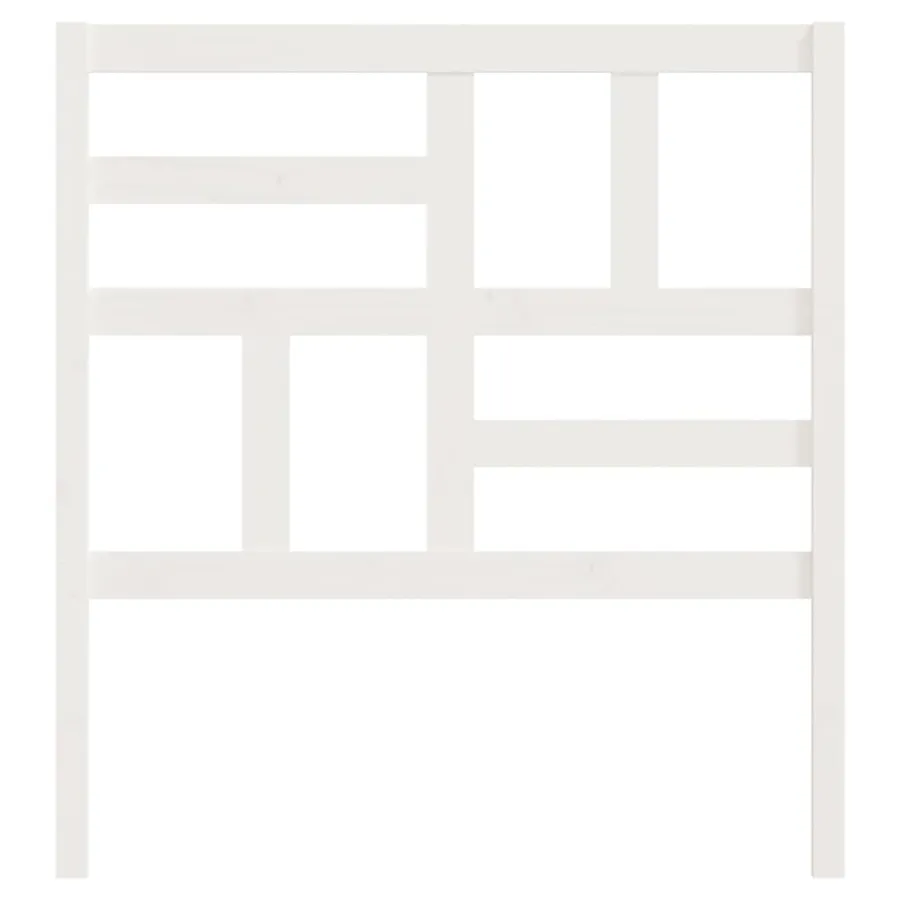 Tête de lit Blanc 96x4x104 cm Bois massif de pin - 4