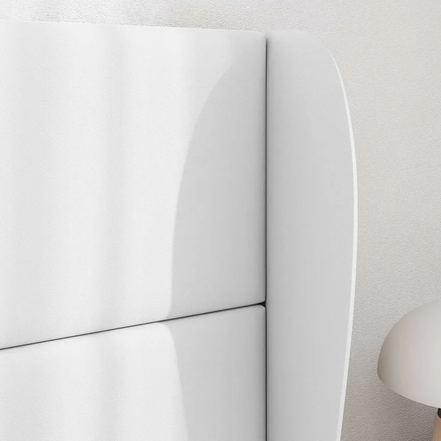 Oreille de tête de lit Blanc 80 x 23 x 6 cm PVC - 4