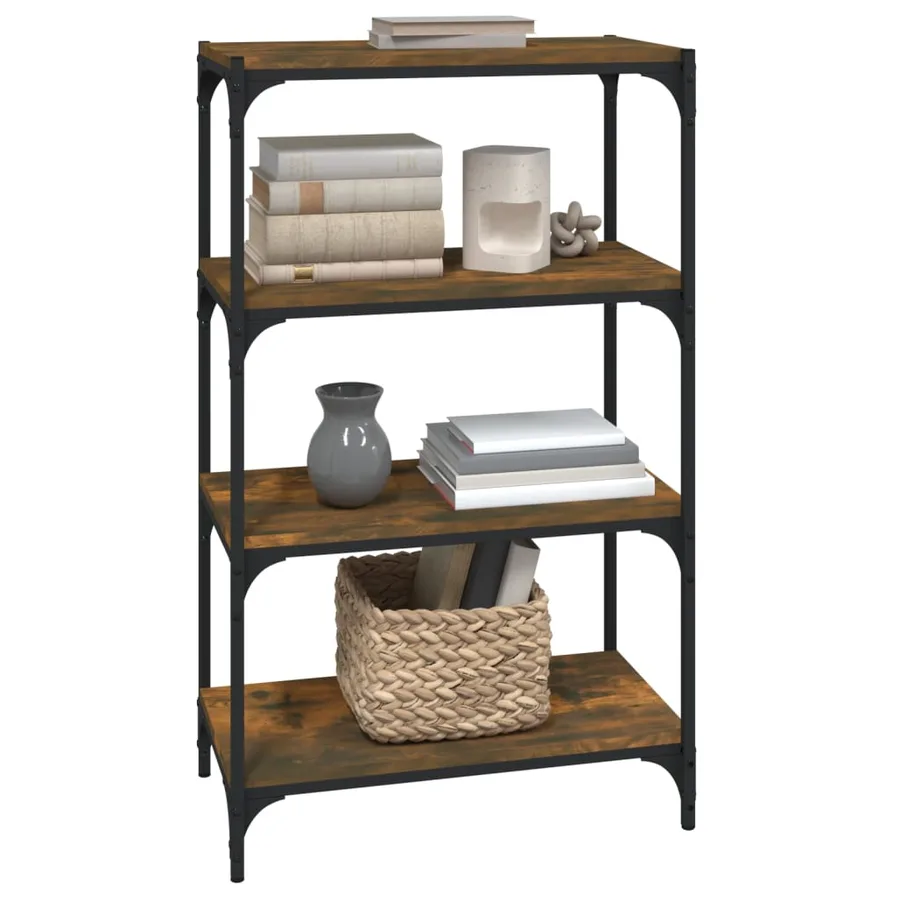 Bibliothèque Chêne fumé 60x33x100 cm Bois d'ingénierie - 4