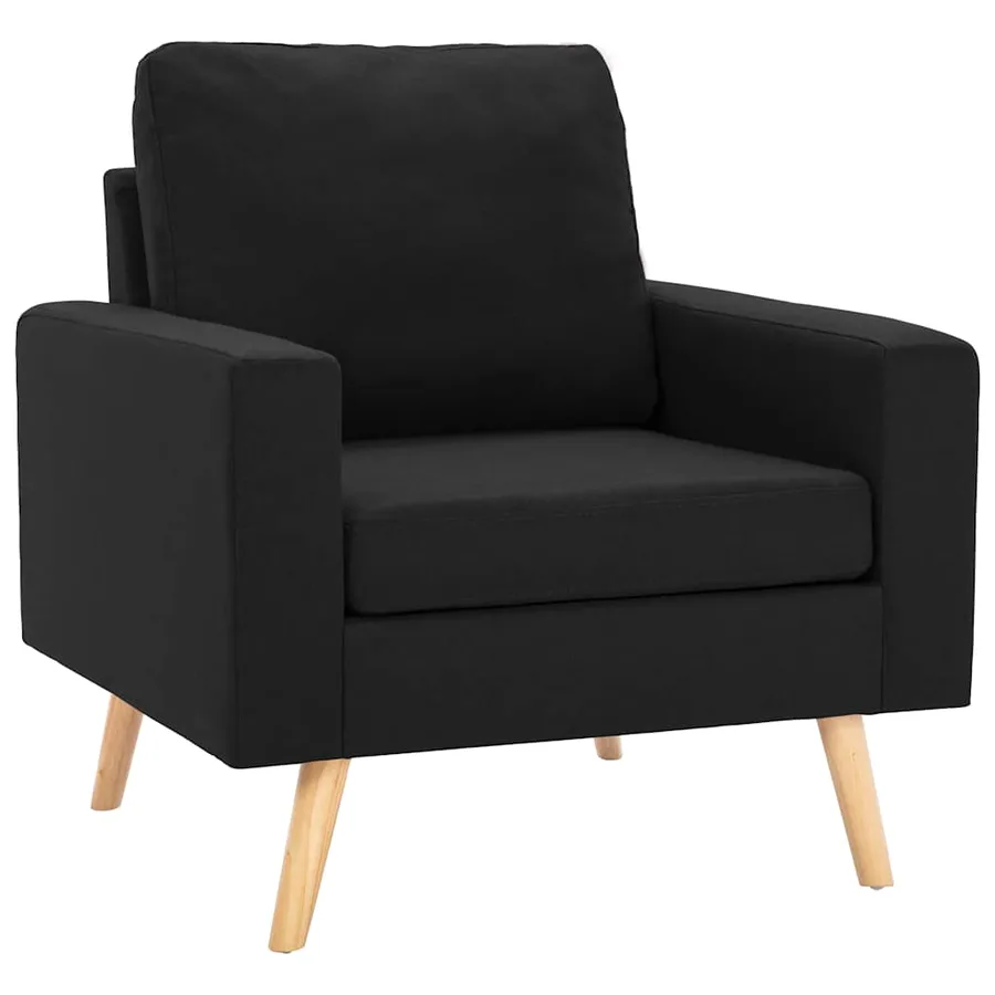 Fauteuil Noir Tissu - 2