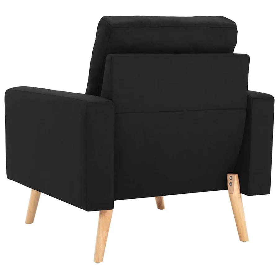 Fauteuil Noir Tissu - 5