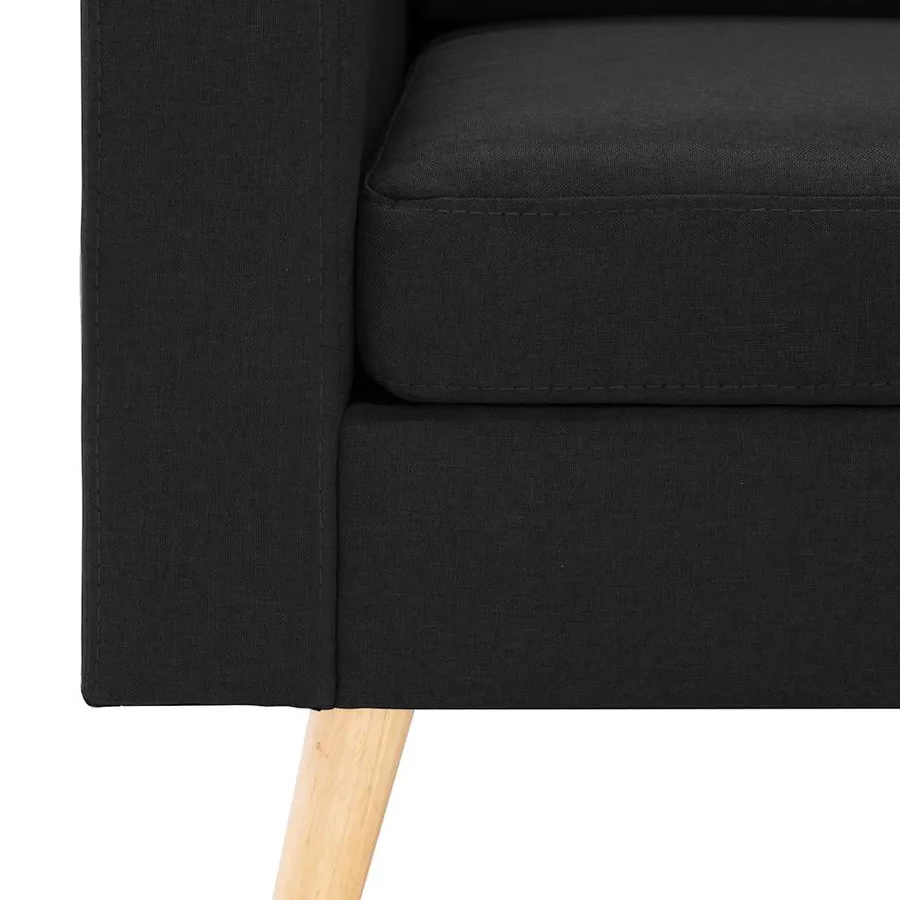 Fauteuil Noir Tissu - 6