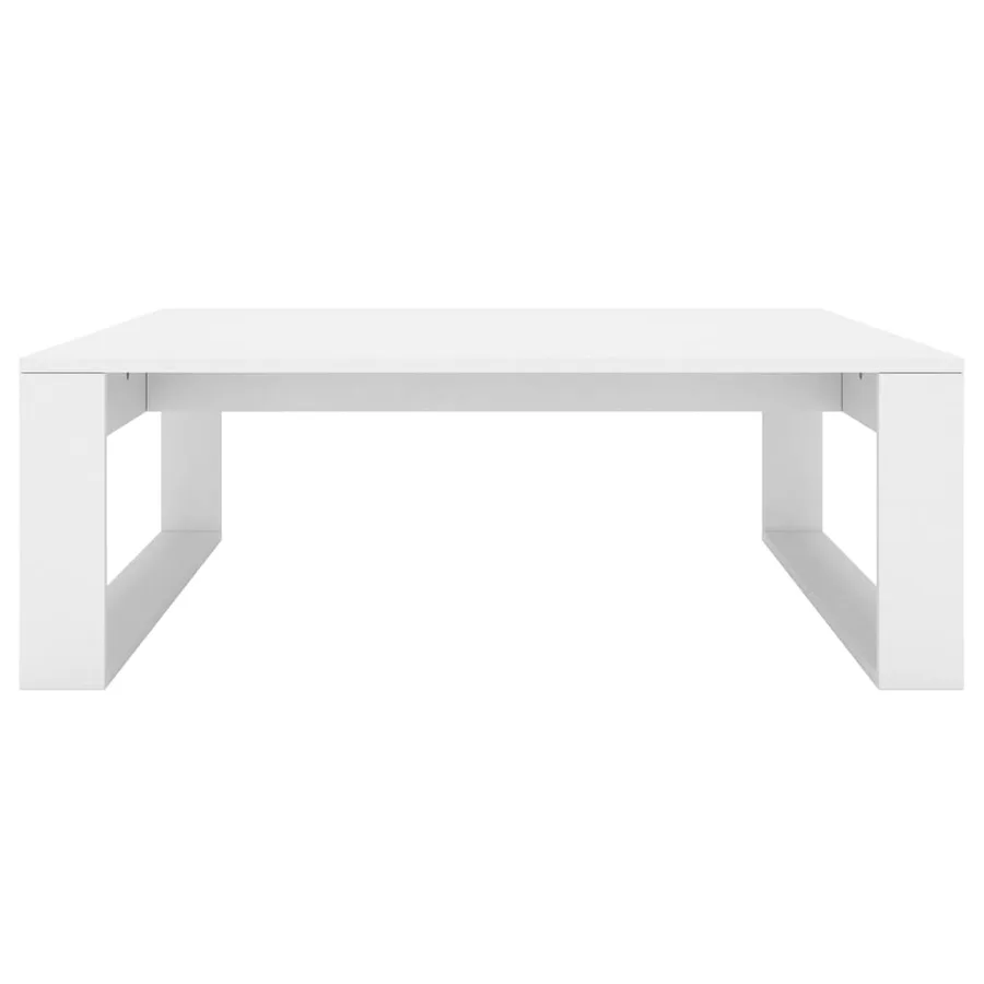 Table basse Blanc 100x100x35 cm Bois d’ingénierie - 4