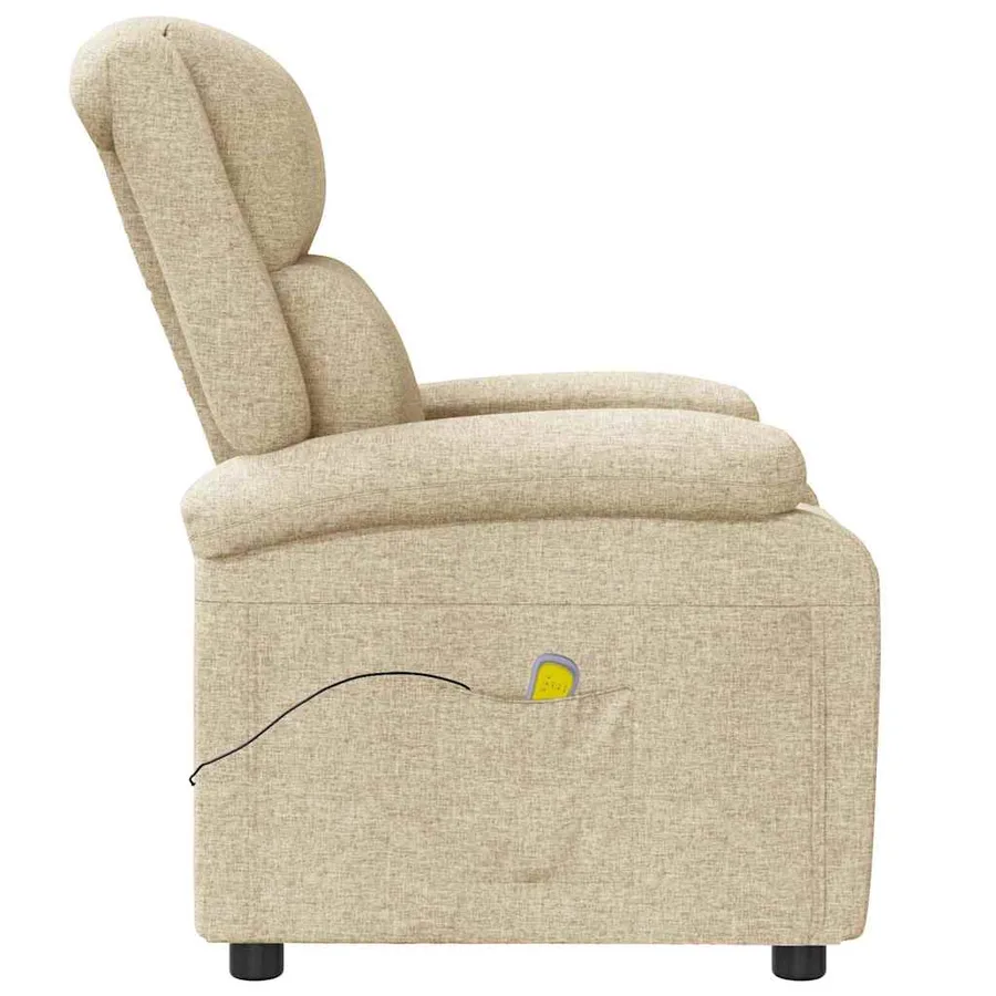 Fauteuil de massage Crème Tissu - 4