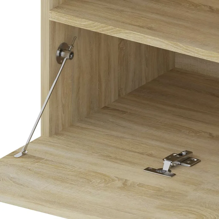 Meubles TV 2 pcs avec lumières LED Chêne sonoma 75x35x40 cm - 10