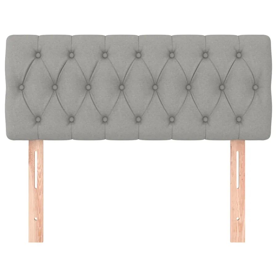 Tête de lit Gris clair 100x7x78/88 cm Tissu - 3