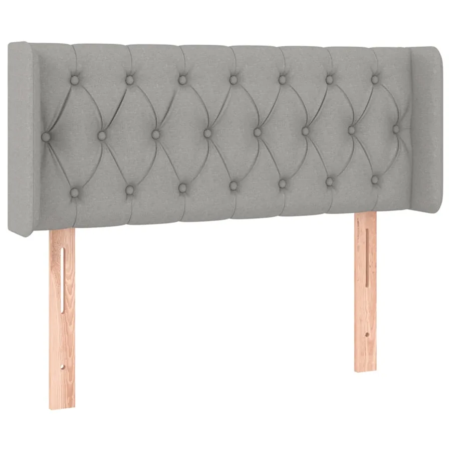 Tête de lit à LED Gris clair 103x16x78/88 cm Tissu - 3