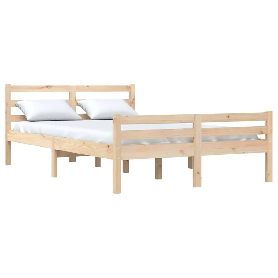Cadre de lit sans matelas bois massif 140x200 cm - 3