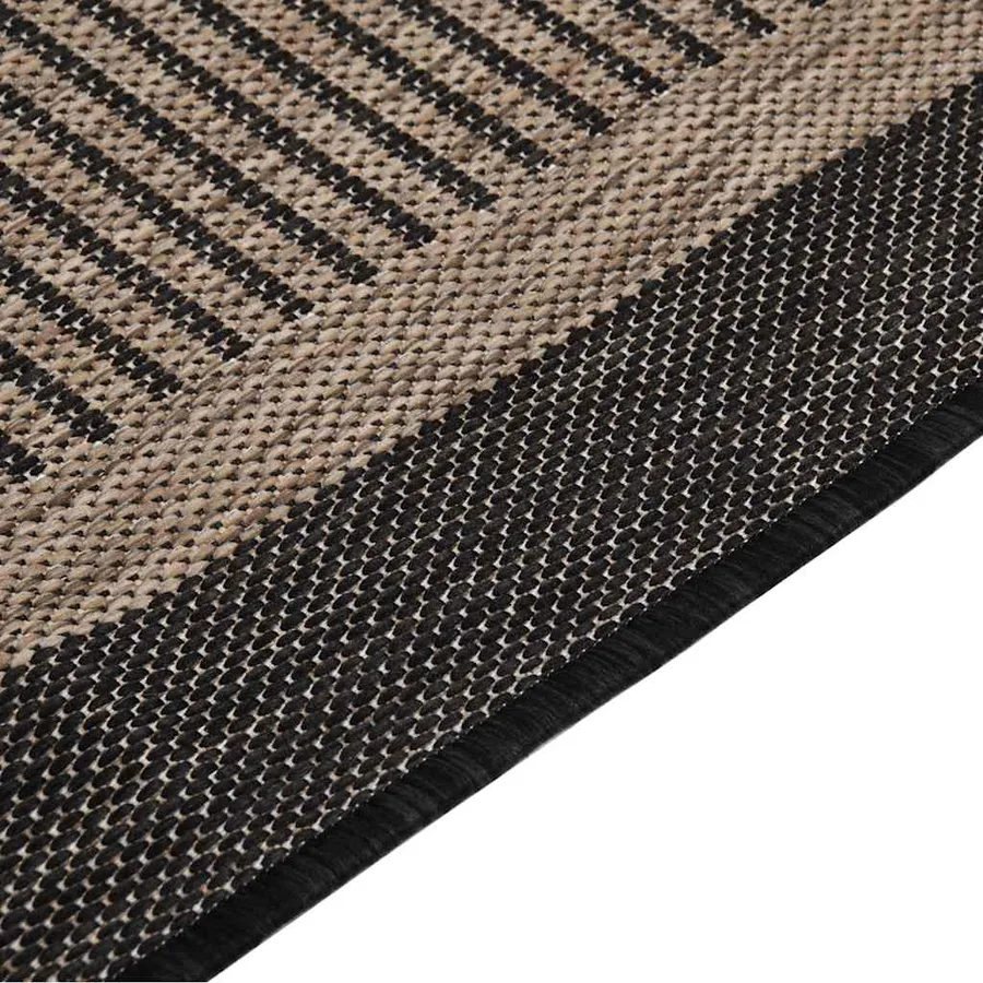 Tapis à tissage plat d'extérieur 100x200 cm Marron foncé - 4