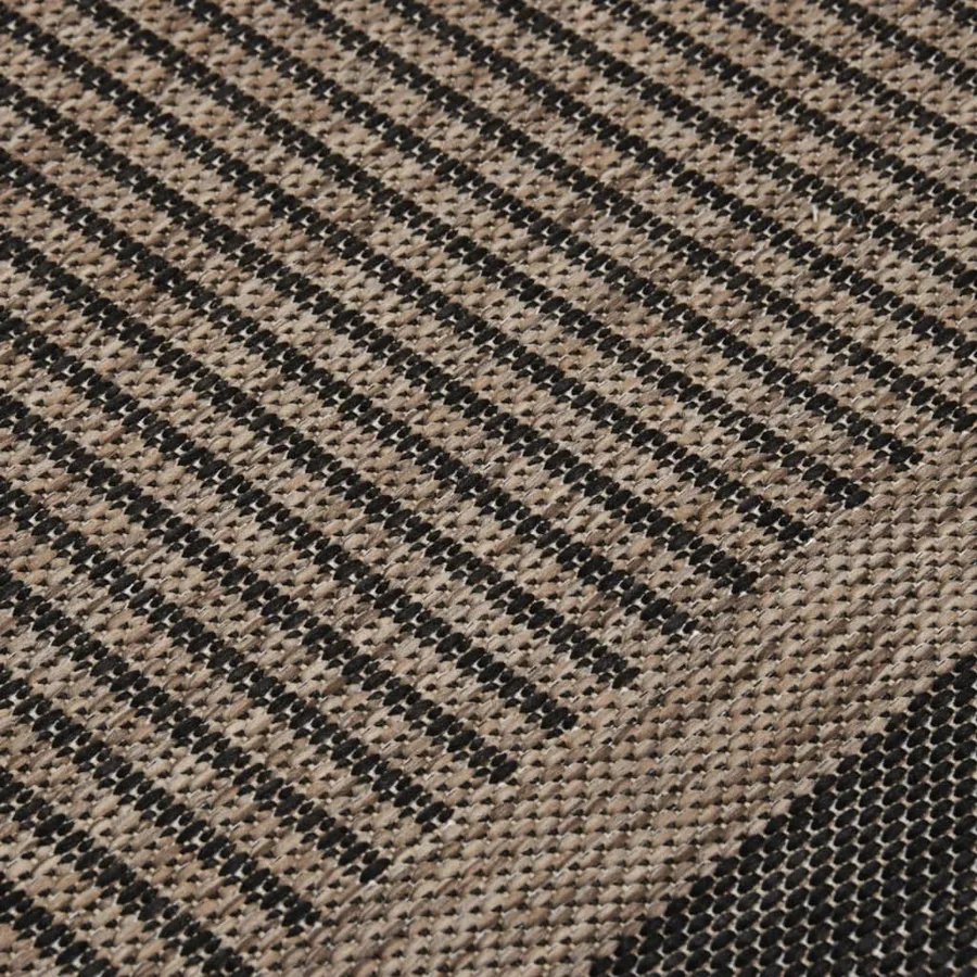 Tapis à tissage plat d'extérieur 100x200 cm Marron foncé - 5