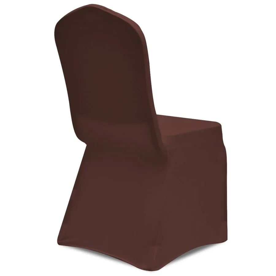 Housse de chaise extensible 4 pcs marron - 4