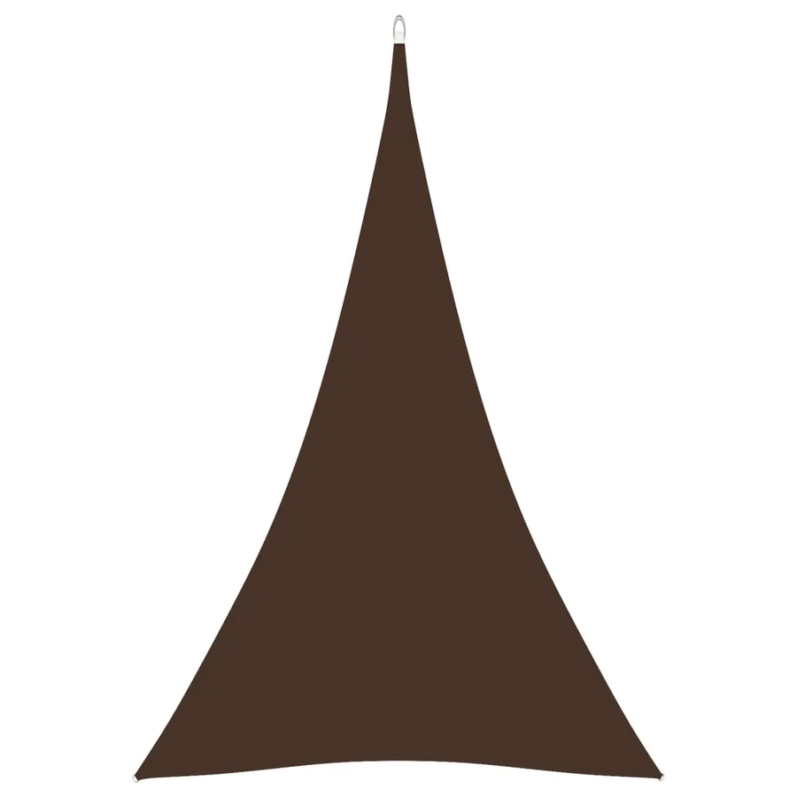Voile de parasol tissu oxford triangulaire 4x5x5 m marron - 2