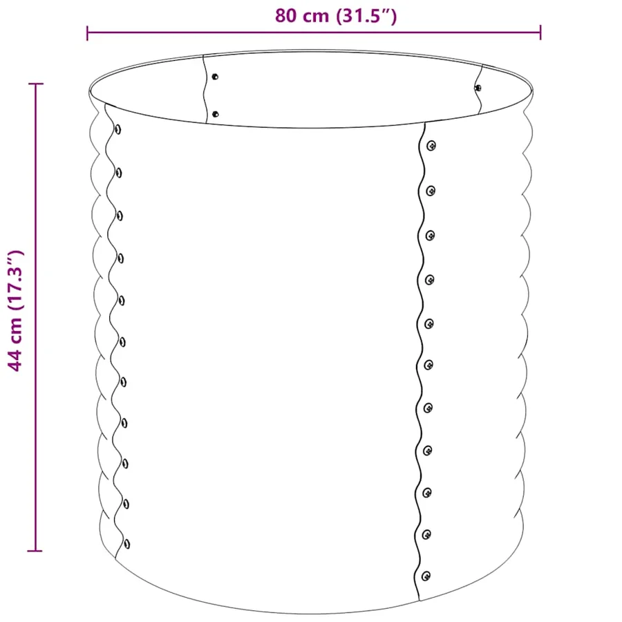 Lit surélevé de jardin 80x80x81 cm Acier galvanisé Argenté - 8