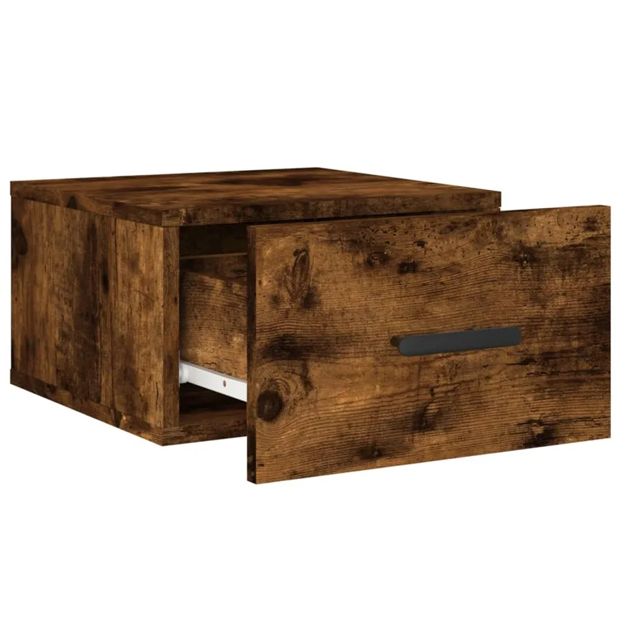 Tables de chevet murales 2 pcs chêne fumé 35x35x20 cm - 7