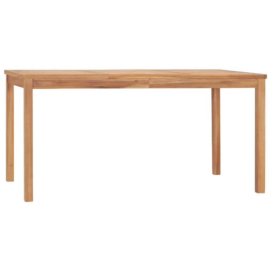 Ensemble de salle à manger de jardin 5 pièces 160 x 80 cm en bois de teck massif - 10
