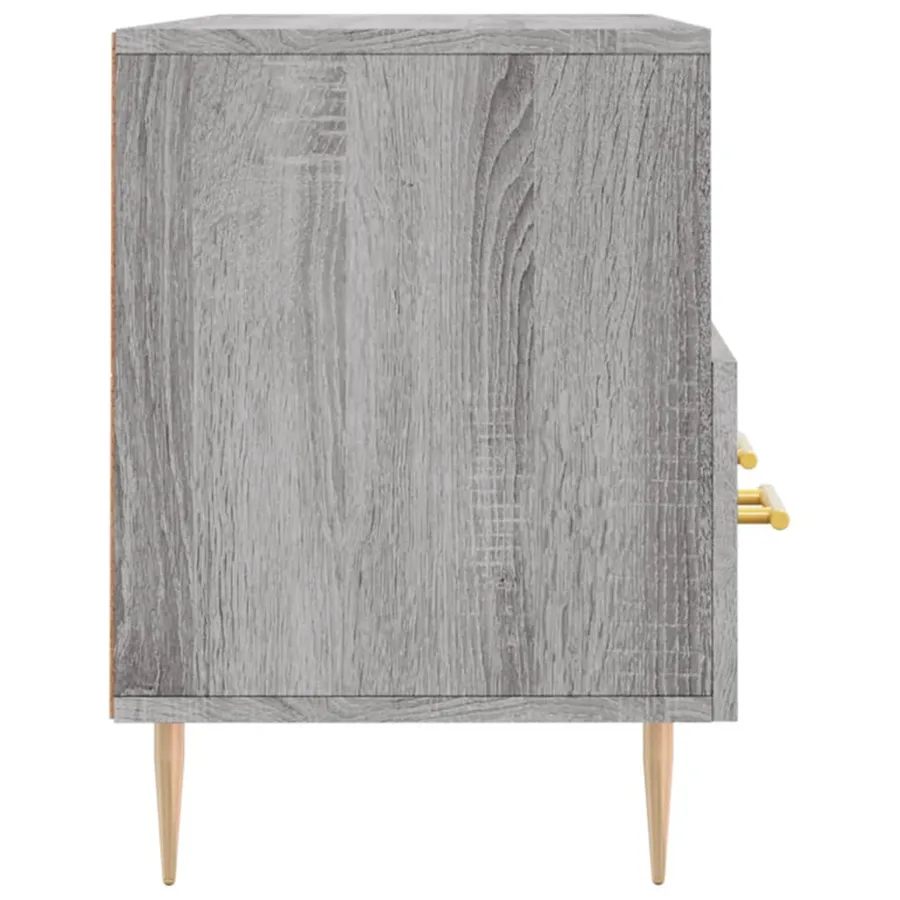 Meuble TV sonoma gris 102x36x50 cm bois d'ingénierie - 7