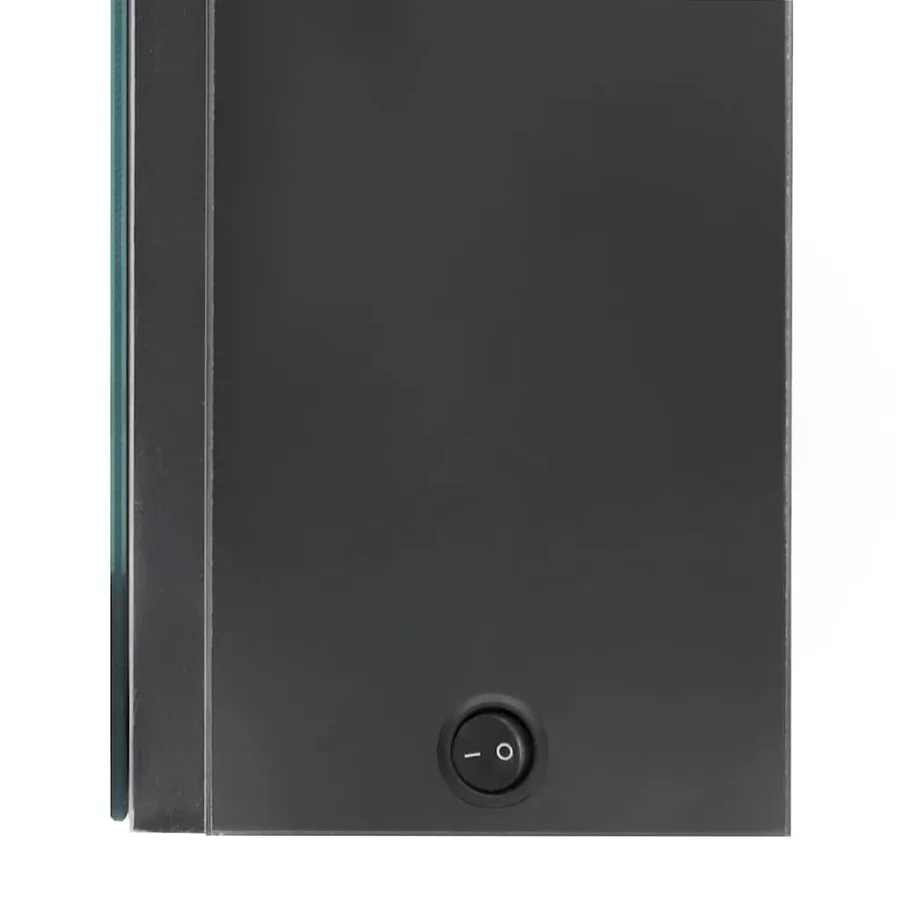 Armoire de salle de bain à miroir LED gris 50x13x70 cm - 6