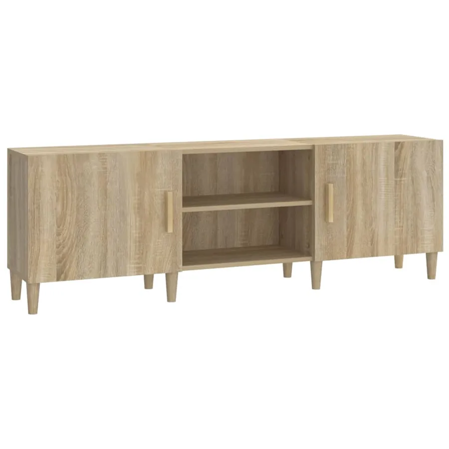 Meuble TV Chêne sonoma 150x30x50 cm Bois d'ingénierie - 2