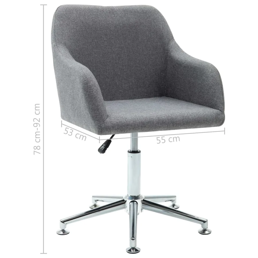 Chaises pivotantes à manger lot de 2 gris clair tissu - 10