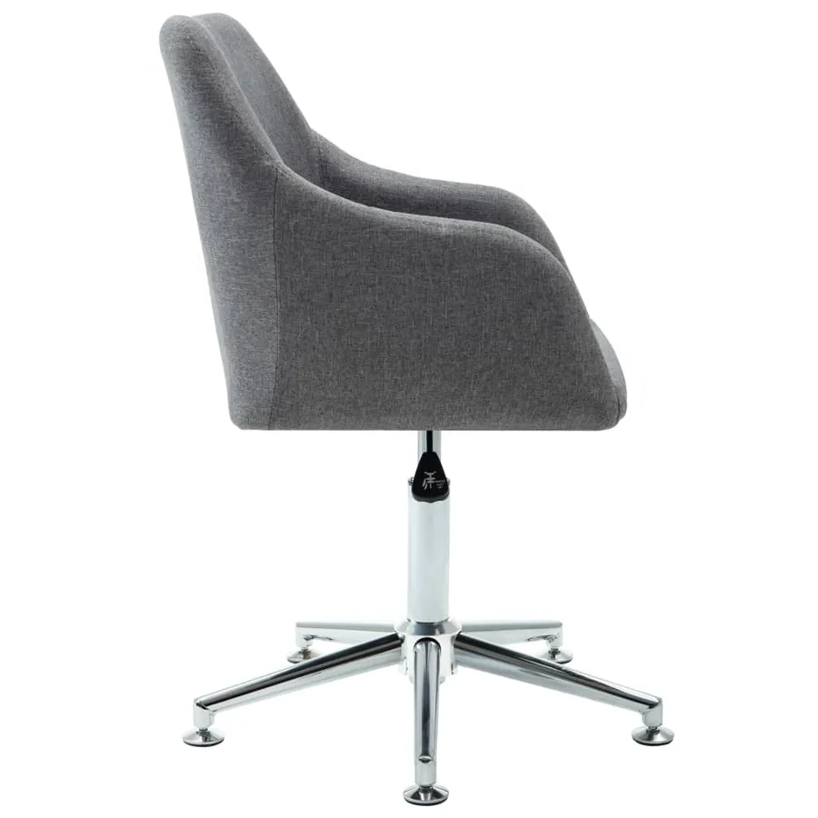 Chaises pivotantes à manger lot de 2 gris clair tissu - 5