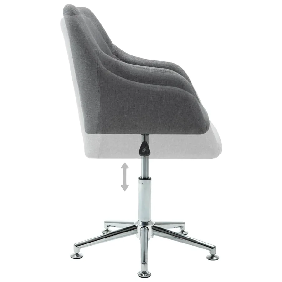 Chaises pivotantes à manger lot de 2 gris clair tissu - 7
