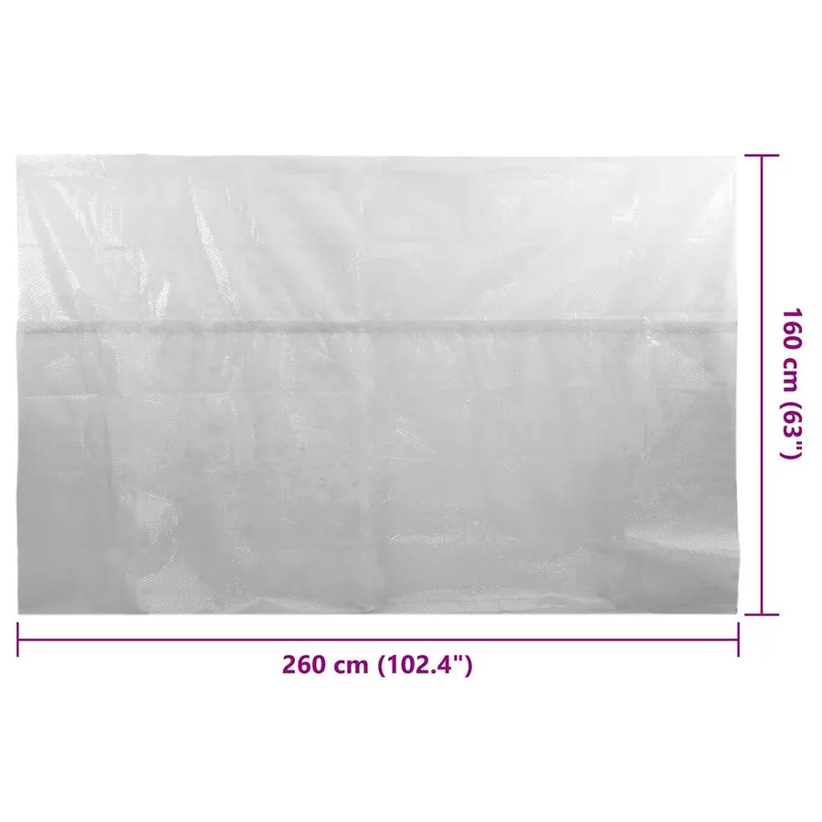 Film solaire de piscine flottant PE 260x160 cm Gris - 6