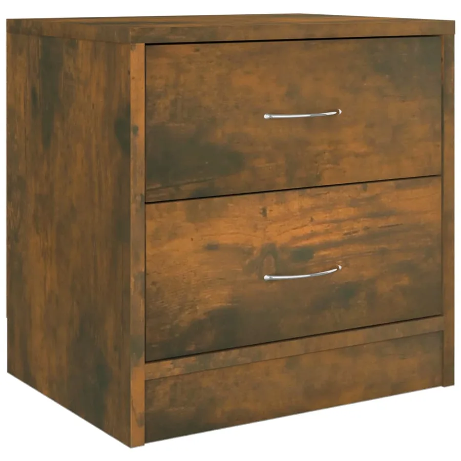 Table de chevet Chêne fumé 40x30x40 cm Bois d'ingénierie - 2