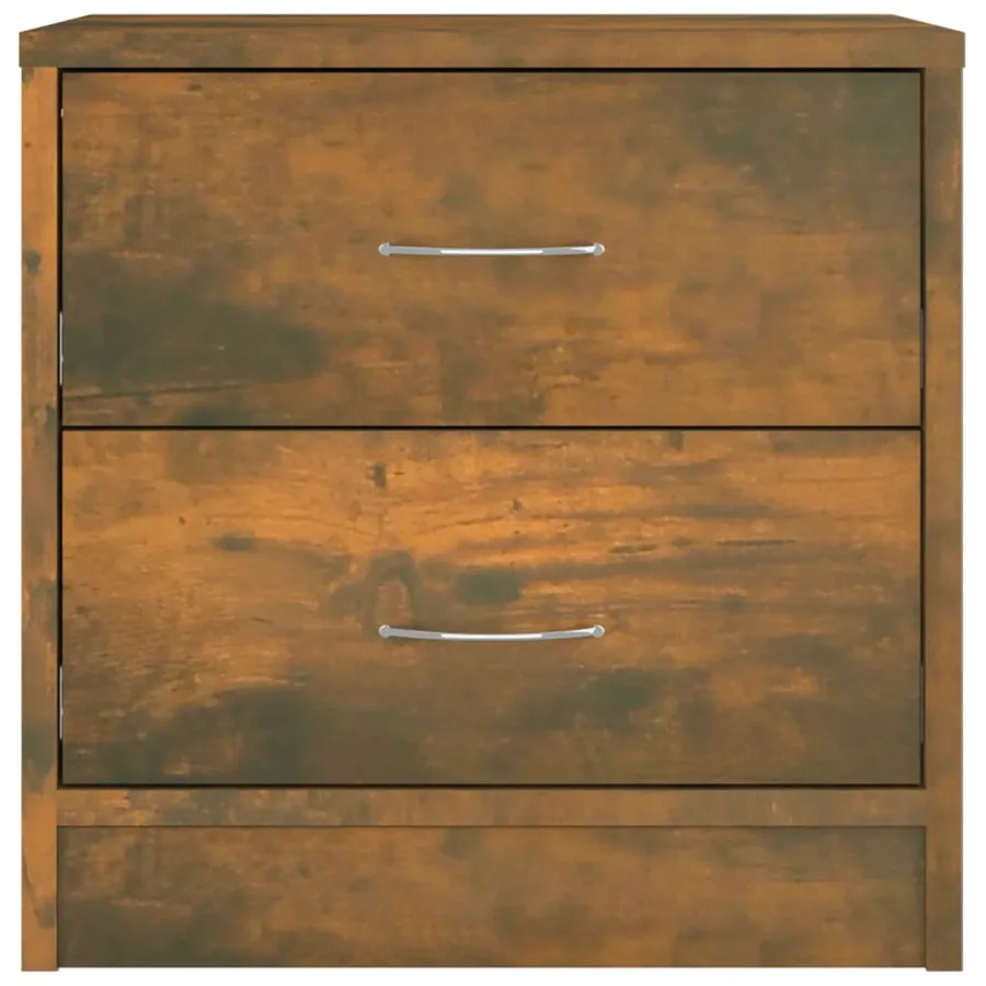 Table de chevet Chêne fumé 40x30x40 cm Bois d'ingénierie - 4