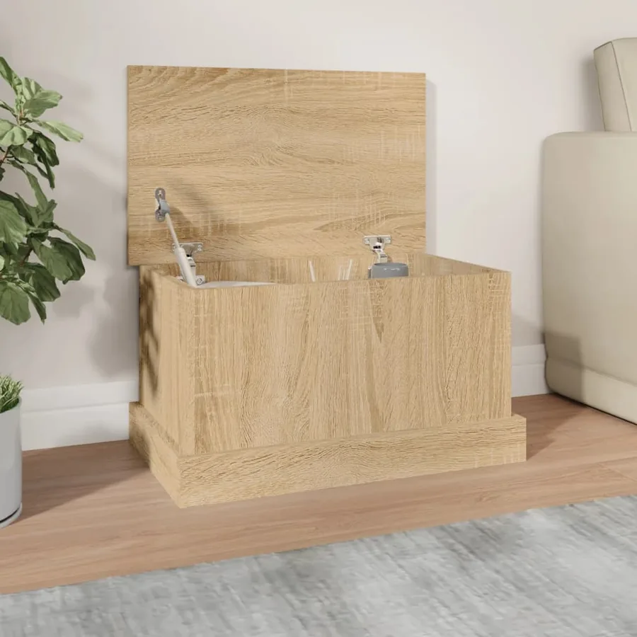 Coffre de rangement Chêne Sonoma 50x30x28 cm Bois d'ingénierie