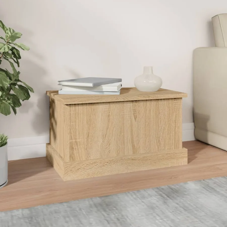 Coffre de rangement Chêne Sonoma 50x30x28 cm Bois d'ingénierie - 3