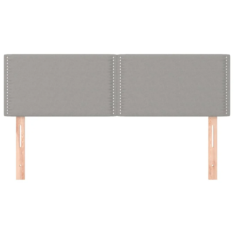 Têtes de lit Gris clair 144x5x78/88 cm Tissu - 3