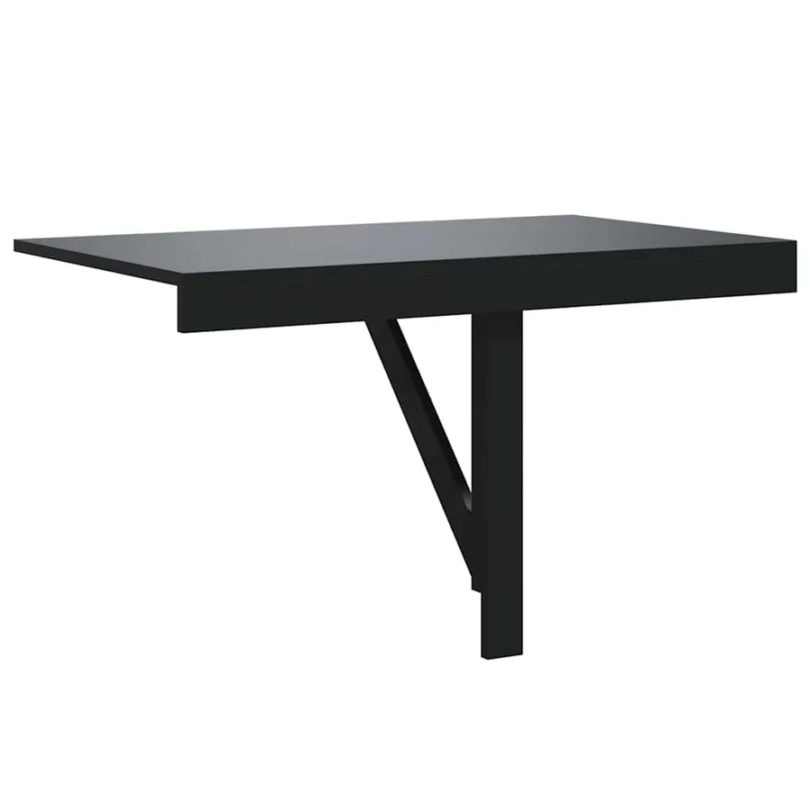 Table murale pliable Noir 100x60x56 cm Bois d'ingénierie - 7
