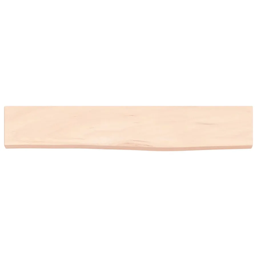 Étagère murale 60x10x2 cm bois de chêne massif non traité - 4