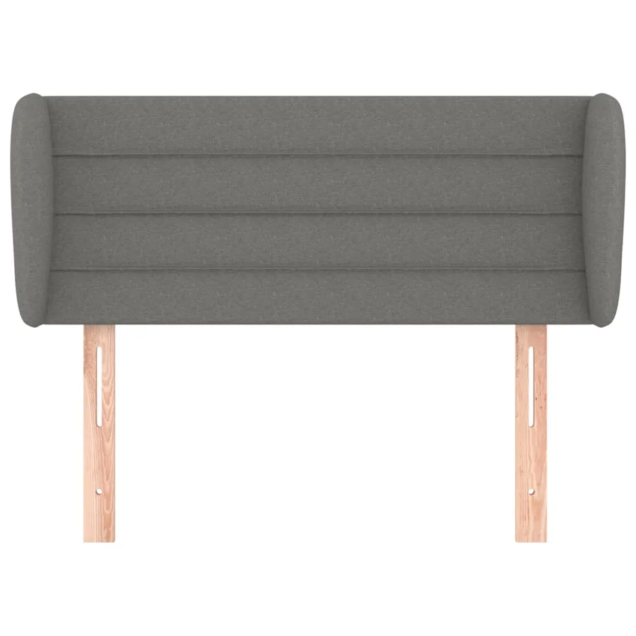 Tête de lit avec oreilles Gris foncé 103x23x78/88 cm Tissu - 3