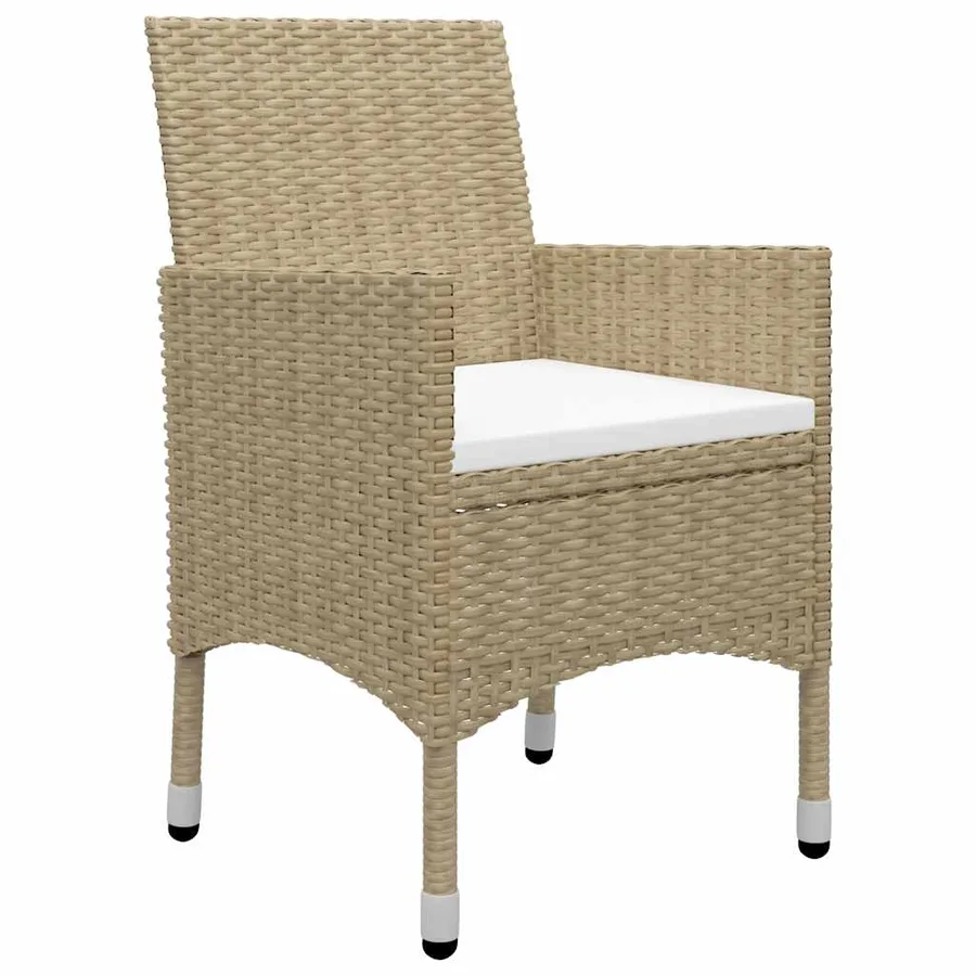 Ensemble à manger de jardin 9 pcs Beige - 6