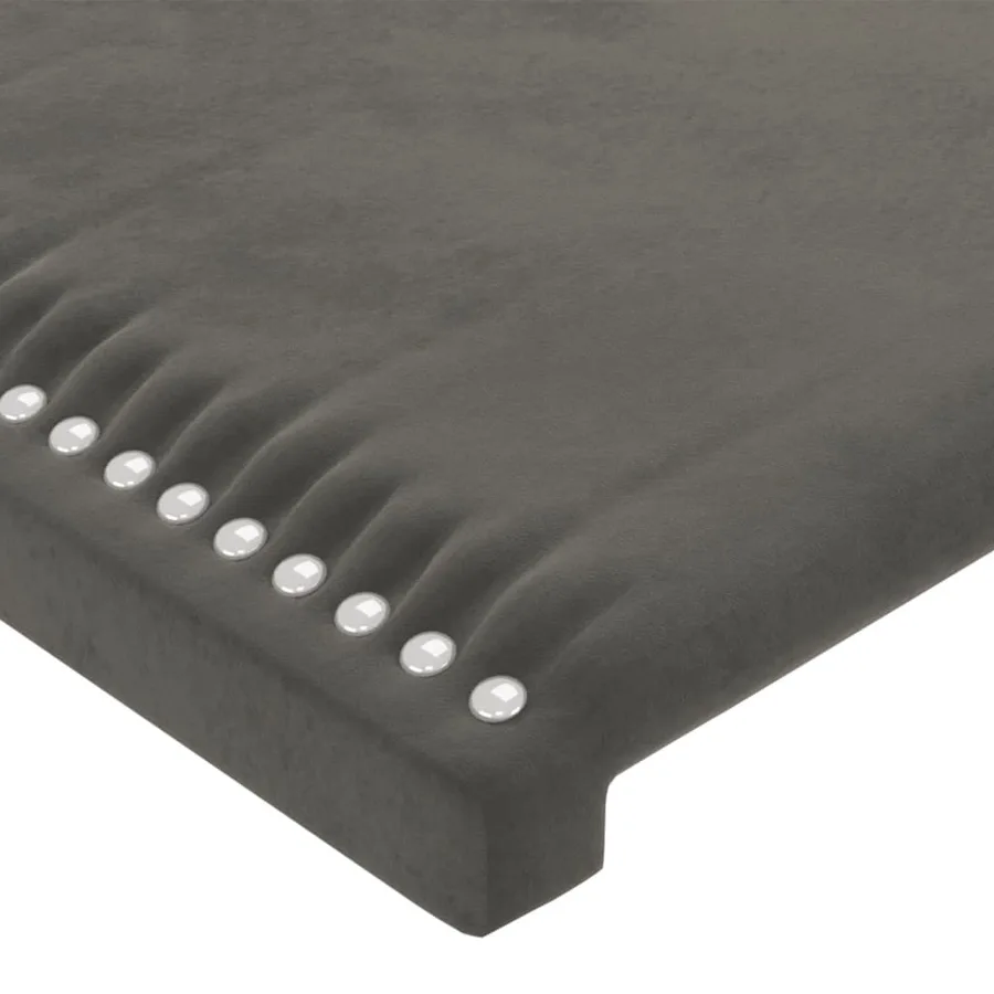 Tête de lit avec oreilles Gris foncé 83x16x118/128 cm Velours - 5