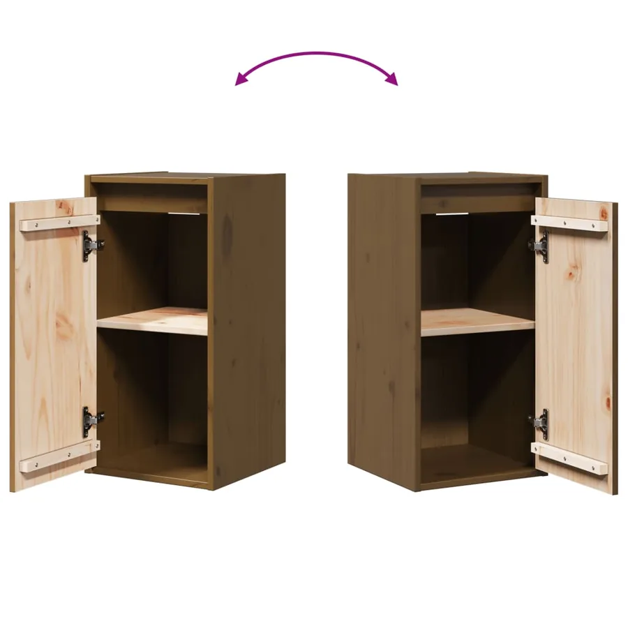 Armoire murale Marron miel 30x30x60 cm Bois de pin massif - 8