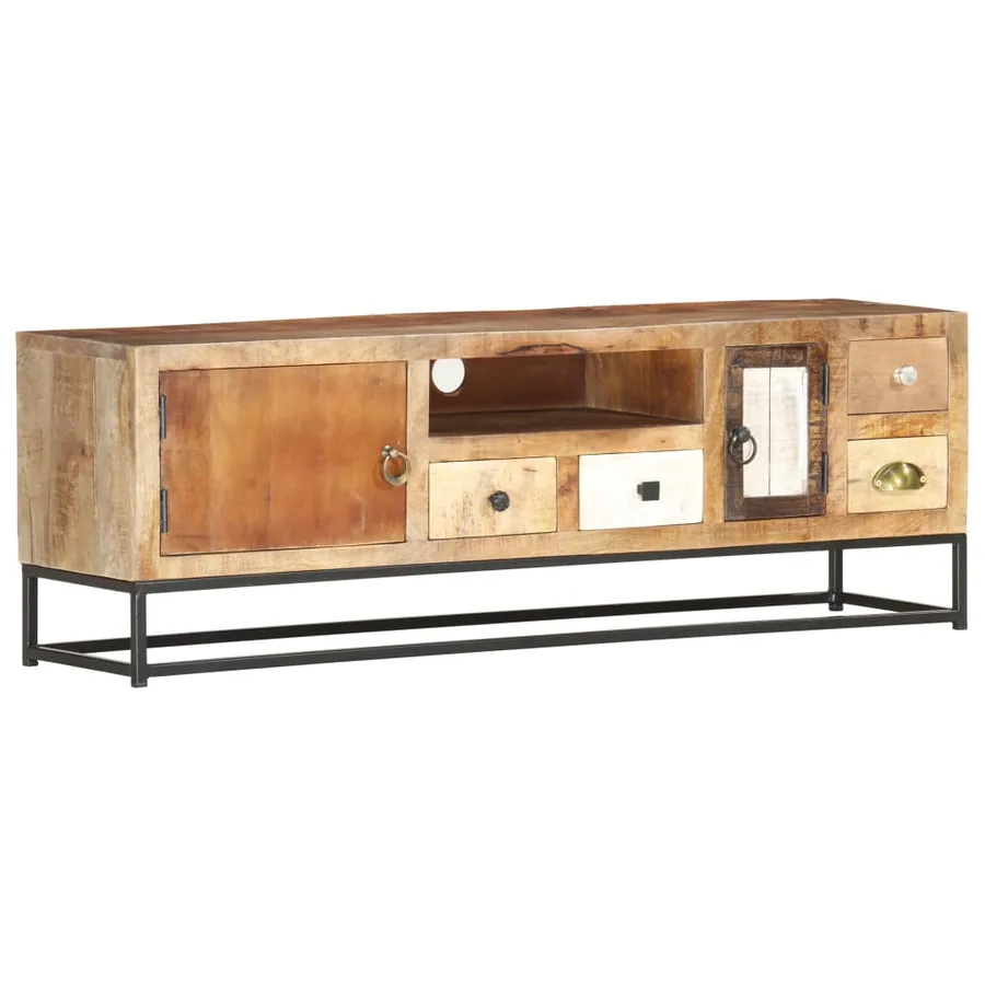 Meuble TV 120 x 30 x 40 cm Bois de récupération massif - 10