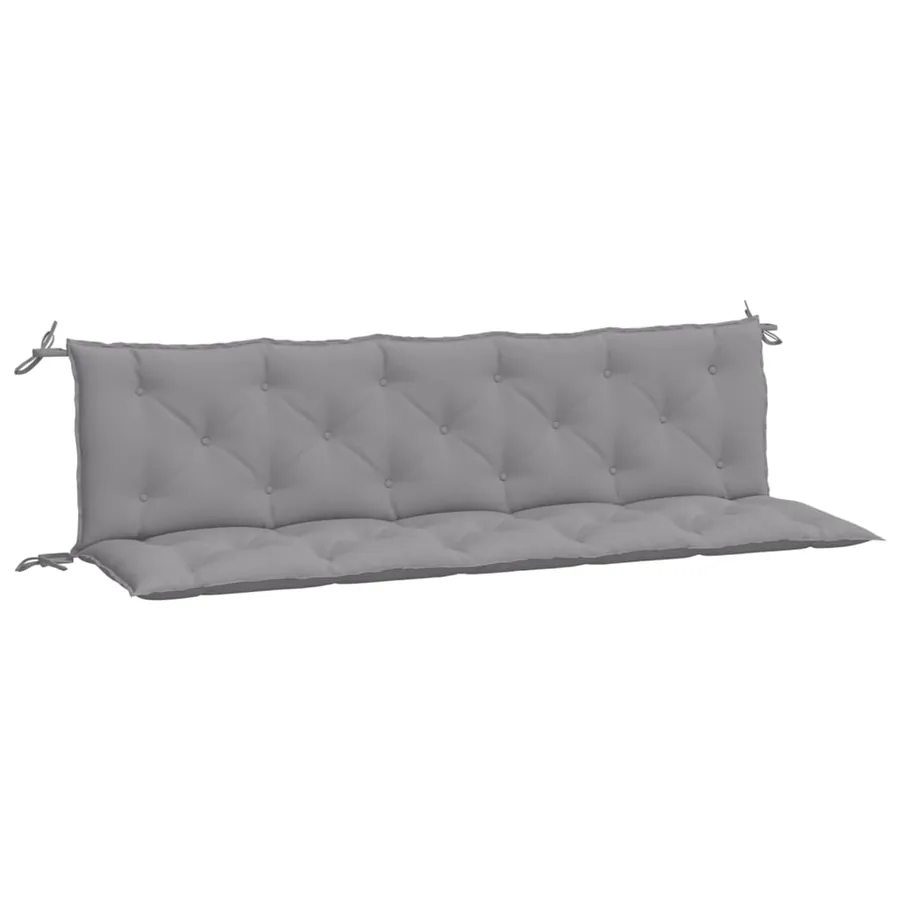 Coussins de banc jardin lot de 2 gris 180x50x7 cm tissu Oxford - 2