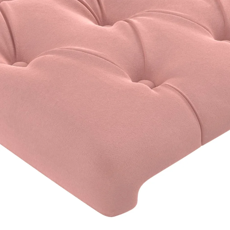 Tête de lit Rose 80x7x118/128 cm Velours - 4