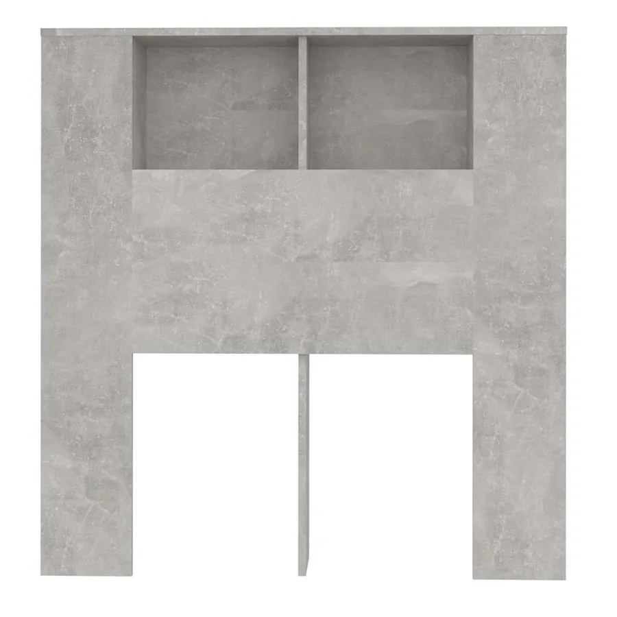 Armoire de tête de lit Gris béton 100x18,5x102,5 cm - 4