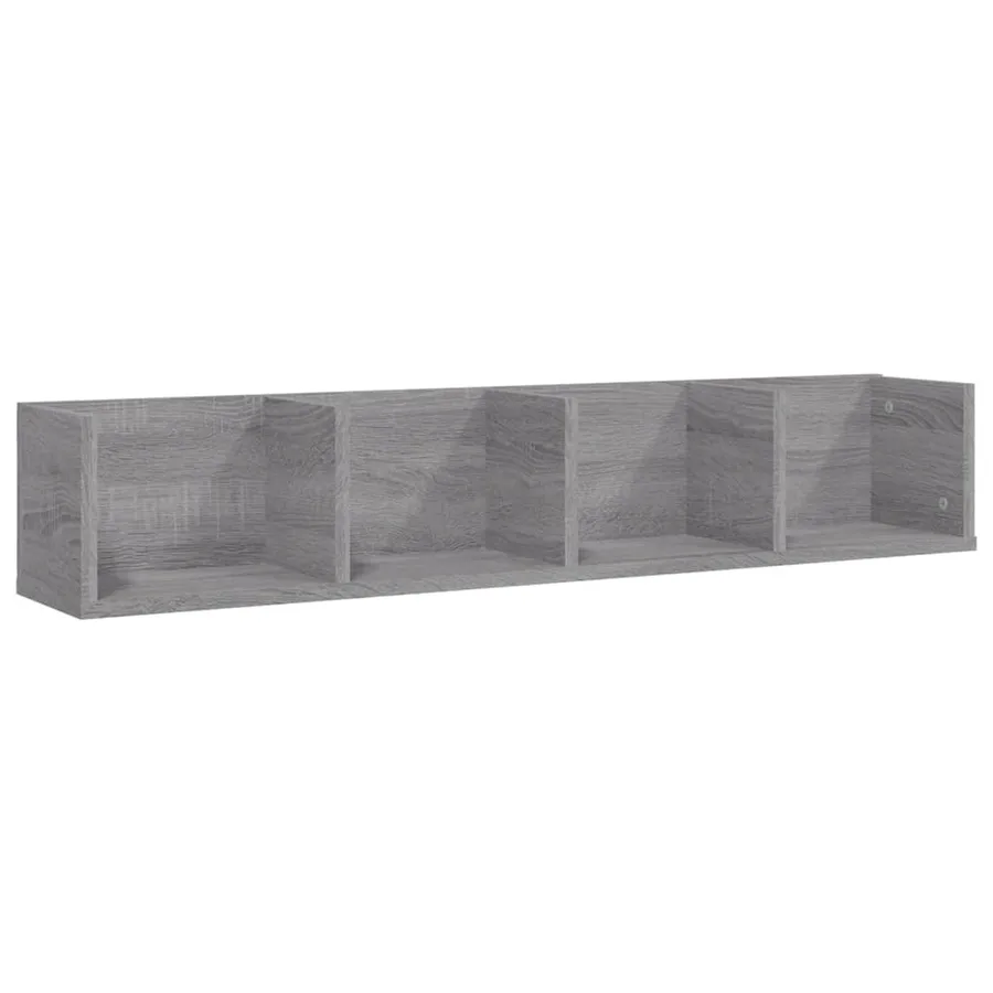 Étagère murale à CD Sonoma gris 100x18x18 cm Bois d'ingénierie - 2