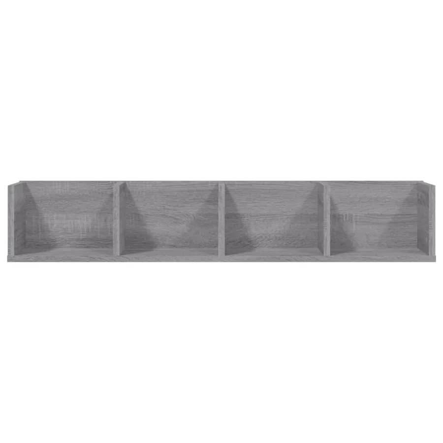 Étagère murale à CD Sonoma gris 100x18x18 cm Bois d'ingénierie - 4