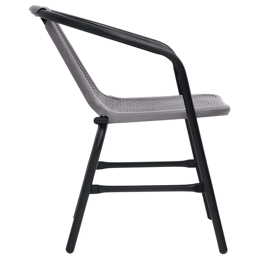 Chaises de jardin lot de 8 Rotin plastique et acier 110 kg - 4