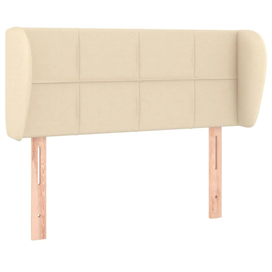 Tête de lit avec oreilles Crème 93x23x78/88 cm Tissu - 2