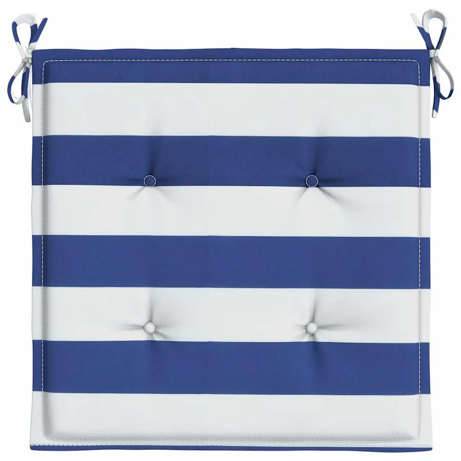 Coussins de chaise de jardin lot de 6 40x40x4 cm tissu - 5