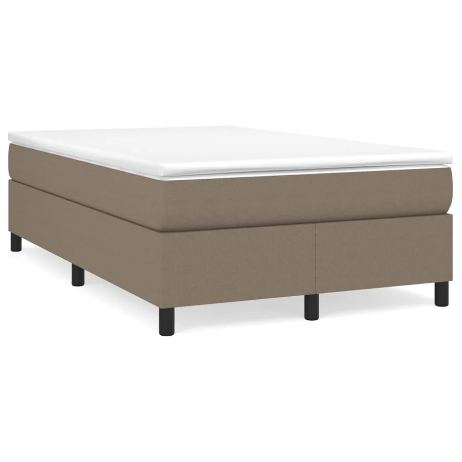 Sommier à lattes de lit avec matelas Taupe 120x200 cm Tissu - 2